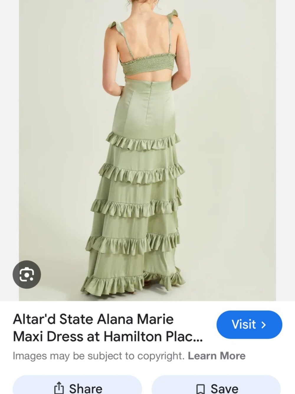 Altar'd State Sage Green Ruffle-Tier Maxi Dress - Picture 3 of 5